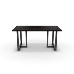 Étkezőasztal - Asara fekete lábbal - Füstölt dió, méret: 160x90