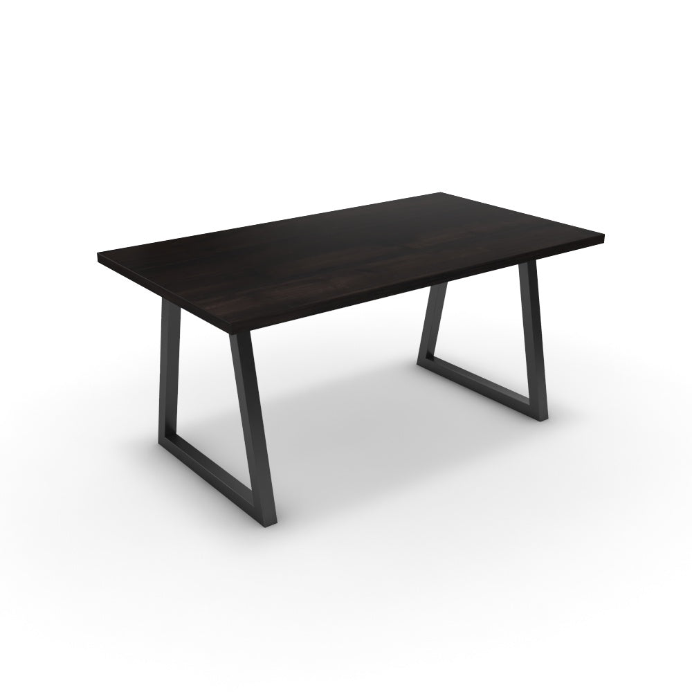 Étkezőasztal - Bala fekete lábbal - Füstölt dió, méret: 160x90