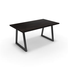 Étkezőasztal - Bala fekete lábbal - Füstölt dió, méret: 160x90