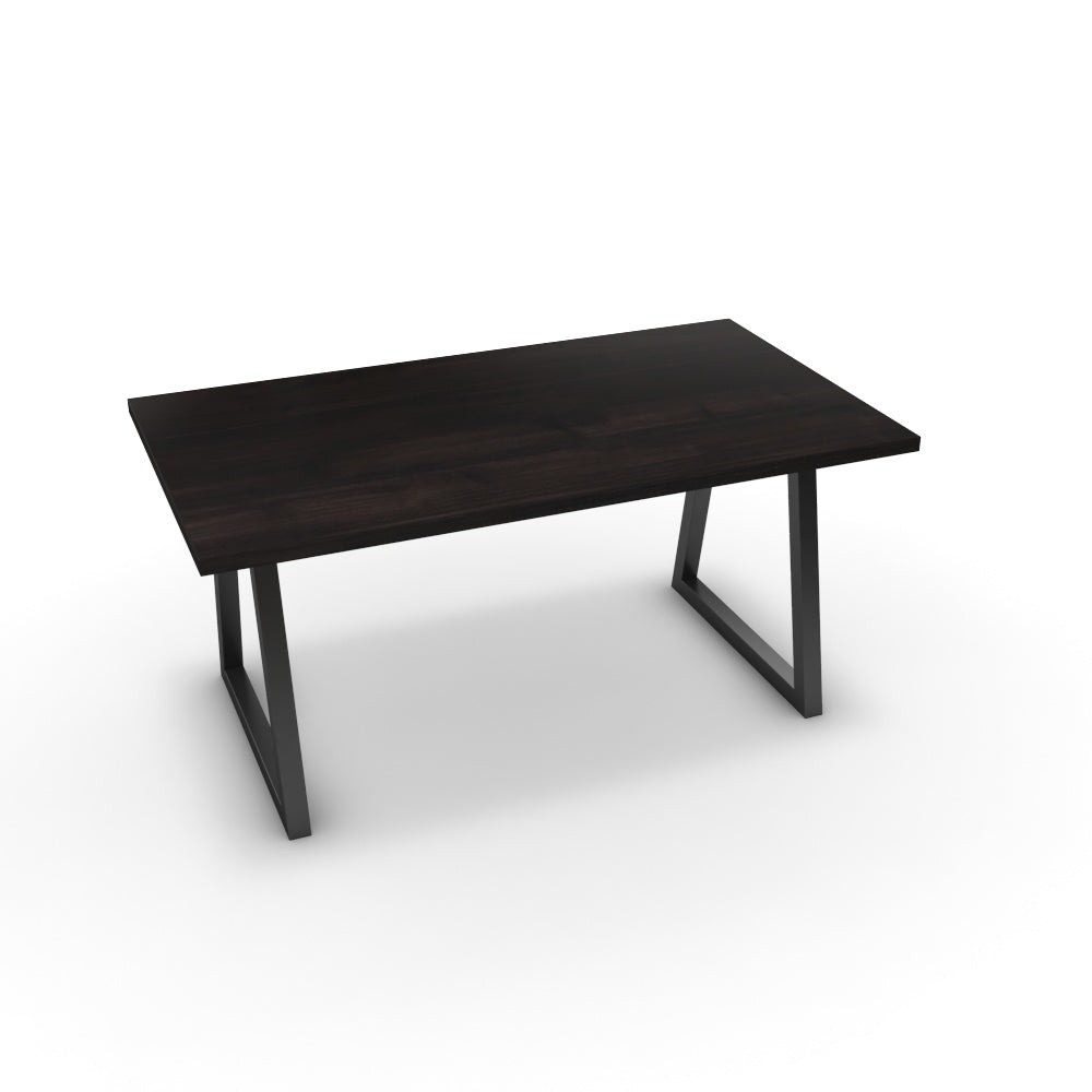 Étkezőasztal - Bala fekete lábbal - Füstölt dió, méret: 160x90