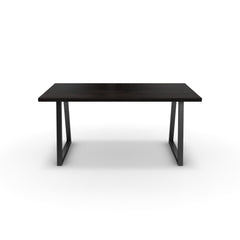 Étkezőasztal - Bala fekete lábbal - Füstölt dió, méret: 160x90