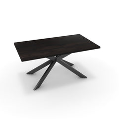 Étkezőasztal - Jama fekete lábbal - Füstölt dió, méret: 160x90