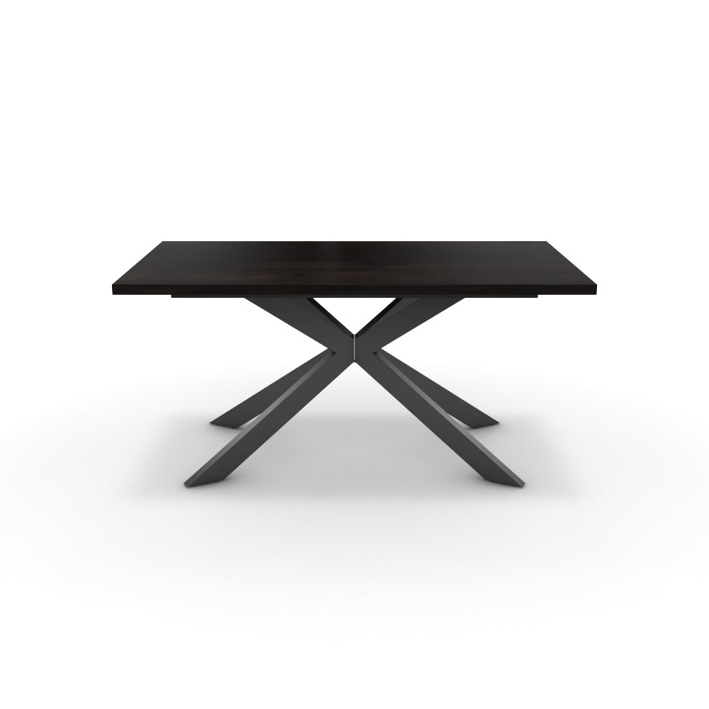 Étkezőasztal - Jama fekete lábbal - Füstölt dió, méret: 160x90