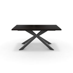 Étkezőasztal - Jama fekete lábbal - Füstölt dió, méret: 160x90