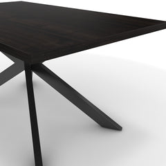 Étkezőasztal - Jama fekete lábbal - Füstölt dió, méret: 160x90