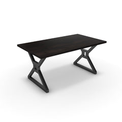 Étkezőasztal - Mandira fekete lábbal - Füstölt dió, méret: 160x90