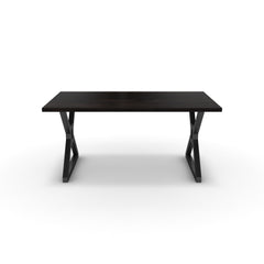 Étkezőasztal - Mandira fekete lábbal - Füstölt dió, méret: 160x90