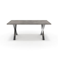 Étkezőasztal - Préma króm lábbal - Vil.szürke Chicago beton, méret: 180x90