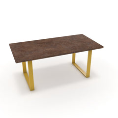 Étkezőasztal - Antara festett arany lábbal - Ferro bronz, méret: 180x90