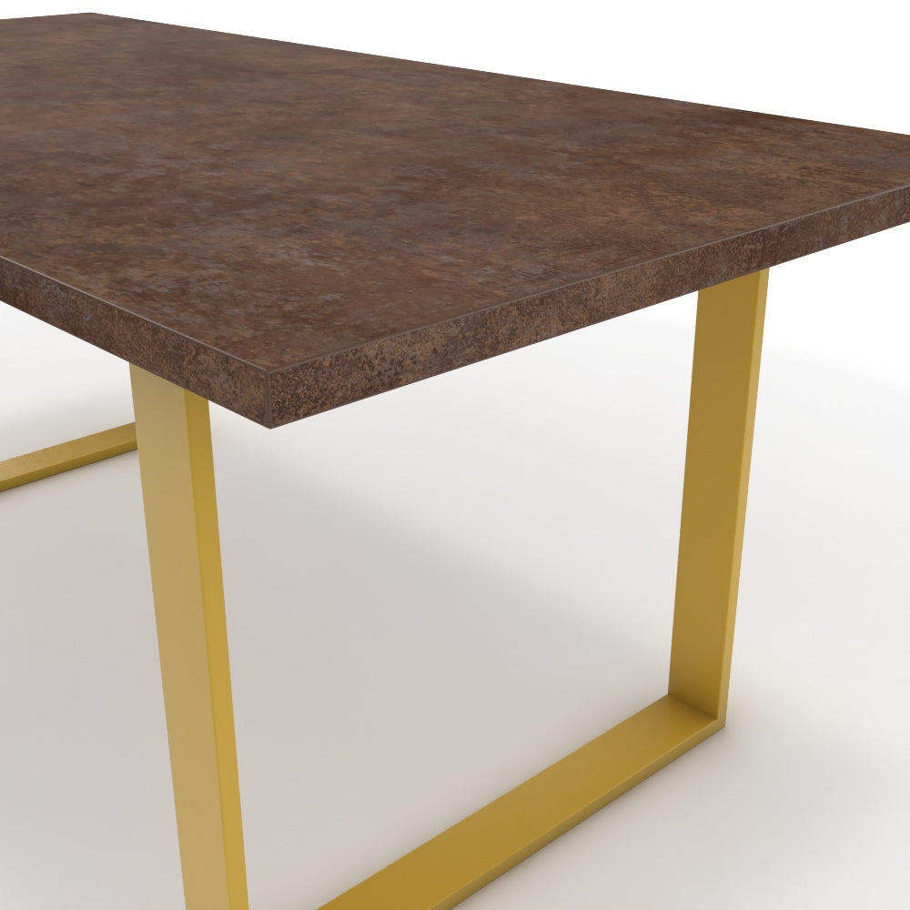 Étkezőasztal - Antara festett arany lábbal - Ferro bronz, méret: 180x90