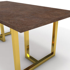 Étkezőasztal - Asara arany lábbal - Ferro bronz, méret: 180x90