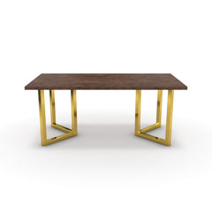 Étkezőasztal - Indra arany lábbal - Ferro bronz, méret: 180x90