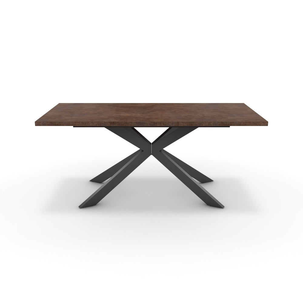 Étkezőasztal - Jama fekete lábbal - Ferro bronz, méret: 180x90