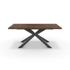 Étkezőasztal - Jama fekete lábbal - Ferro bronz, méret: 180x90