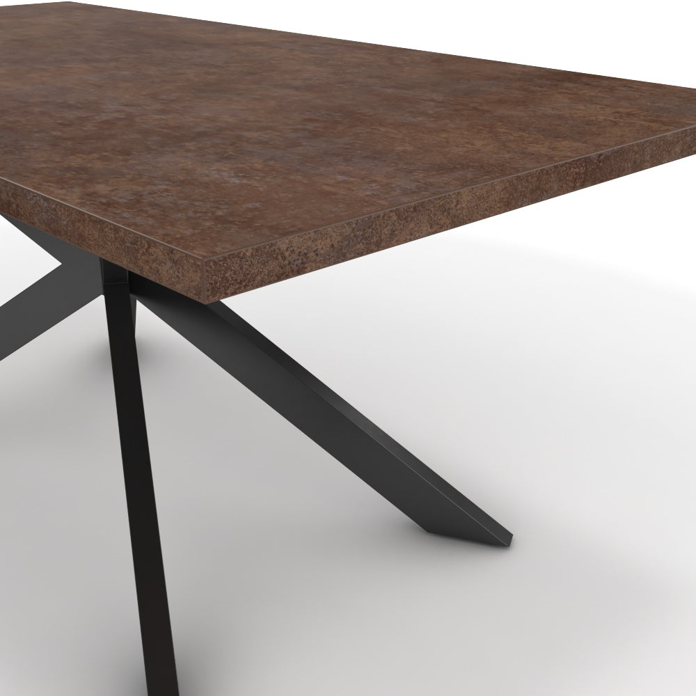 Étkezőasztal - Jama fekete lábbal - Ferro bronz, méret: 180x90