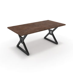 Étkezőasztal - Mandira fekete lábbal - Ferro bronz, méret: 180x90