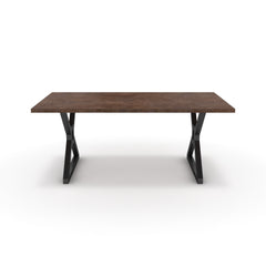 Étkezőasztal - Mandira fekete lábbal - Ferro bronz, méret: 180x90