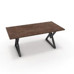 Étkezőasztal - Uttama fekete lábbal - Ferro bronz, méret: 180x90