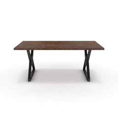 Étkezőasztal - Uttama fekete lábbal - Ferro bronz, méret: 180x90