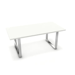 Étkezőasztal - Antara króm lábbal - Alpesi fehér, méret: 180x90