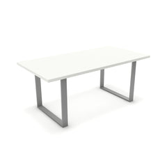 Étkezőasztal - Antara festett ezüst lábbal - Alpesi fehér, méret: 180x90