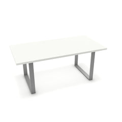 Étkezőasztal - Antara festett ezüst lábbal - Alpesi fehér, méret: 180x90