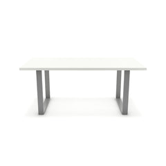 Étkezőasztal - Antara festett ezüst lábbal - Alpesi fehér, méret: 180x90