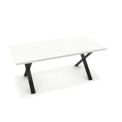 Étkezőasztal - Préma fekete lábbal - Alpesi fehér, méret: 180x90