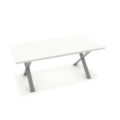 Étkezőasztal - Préma festett ezüst lábbal - Alpesi fehér, méret: 180x90