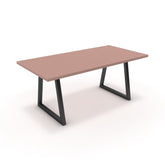 Étkezőasztal - Bala fekete lábbal - Antik rózsaszín, méret: 180x90