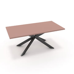 Étkezőasztal - Jama fekete lábbal - Antik rózsaszín, méret: 180x90