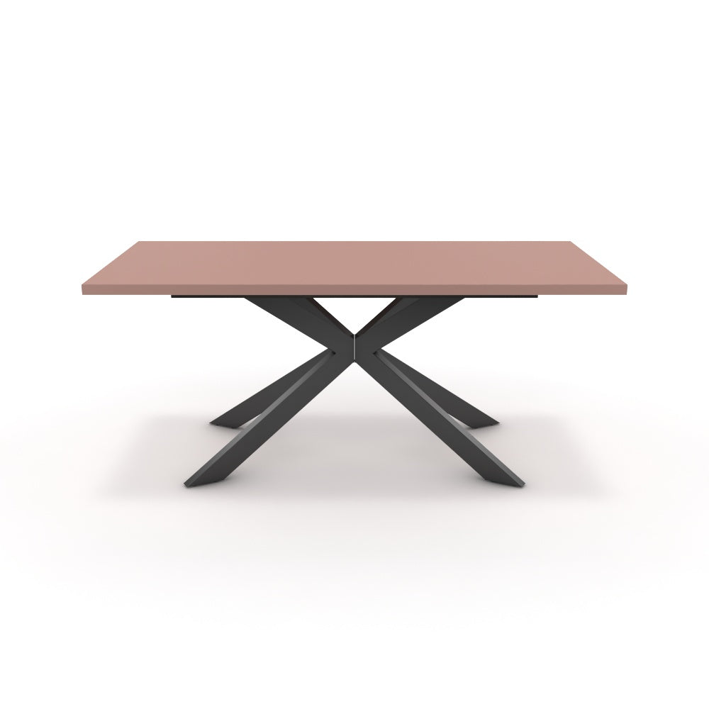 Étkezőasztal - Jama fekete lábbal - Antik rózsaszín, méret: 180x90