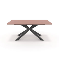 Étkezőasztal - Jama fekete lábbal - Antik rózsaszín, méret: 180x90