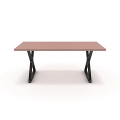 Étkezőasztal - Mandira fekete lábbal - Antik rózsaszín, méret: 180x90