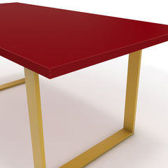 Étkezőasztal - Antara festett arany lábbal - Chilli piros, méret: 180x90