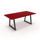 Étkezőasztal - Bala fekete lábbal - Chilli piros, méret: 180x90