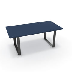 Étkezőasztal - Antara fekete lábbal - Tiroli kék, méret: 180x90