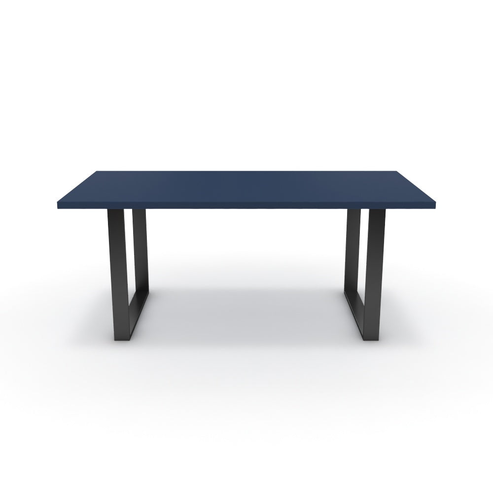 Étkezőasztal - Antara fekete lábbal - Tiroli kék, méret: 180x90