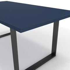 Étkezőasztal - Antara fekete lábbal - Tiroli kék, méret: 180x90