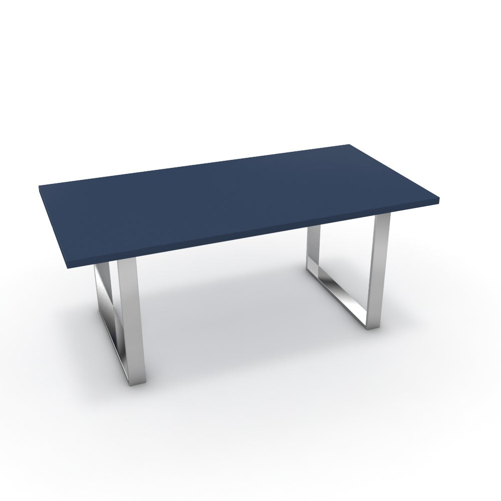 Étkezőasztal - Antara króm lábbal - Tiroli kék, méret: 180x90