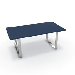 Étkezőasztal - Antara króm lábbal - Tiroli kék, méret: 180x90