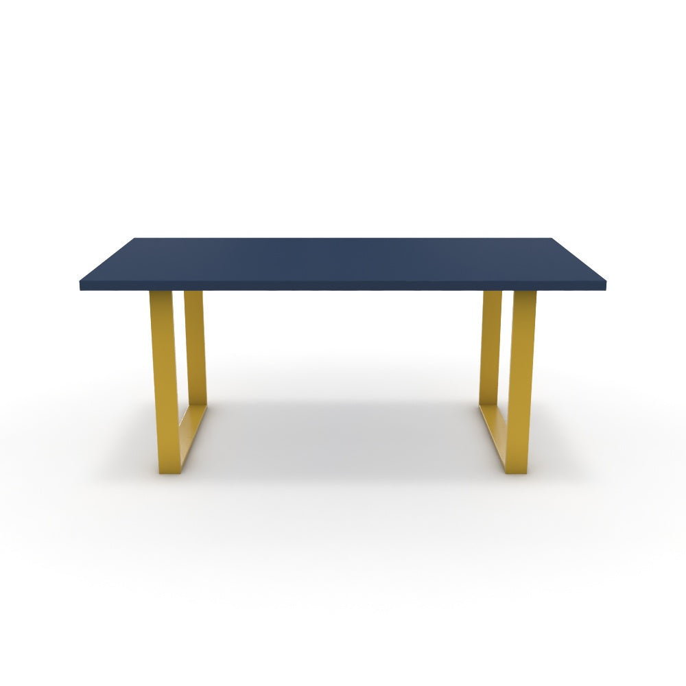 Étkezőasztal - Antara festett arany lábbal - Tiroli kék, méret: 180x90