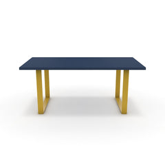 Étkezőasztal - Antara festett arany lábbal - Tiroli kék, méret: 180x90
