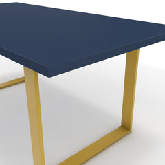 Étkezőasztal - Antara festett arany lábbal - Tiroli kék, méret: 180x90