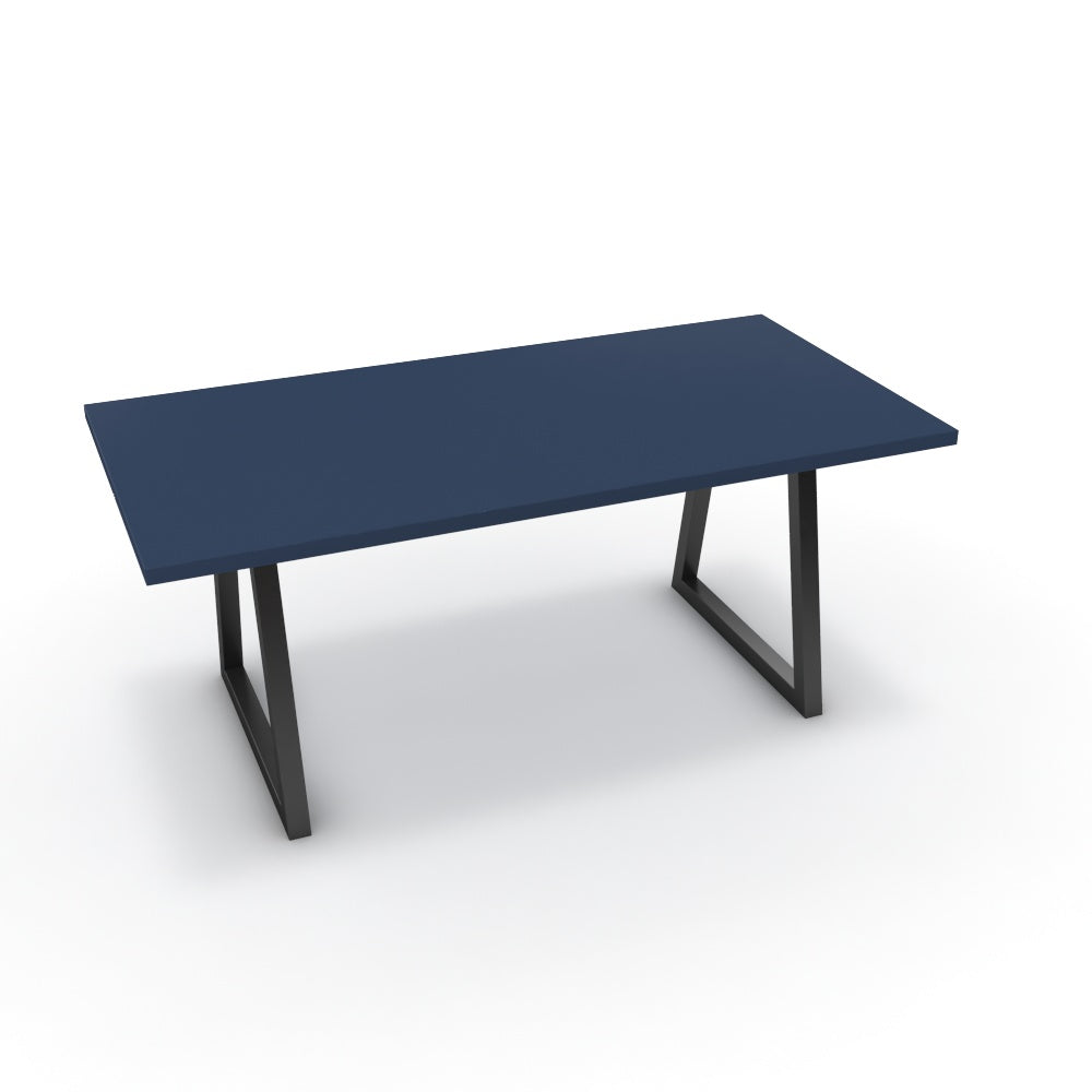 Étkezőasztal - Bala fekete lábbal - Tiroli kék, méret: 180x90