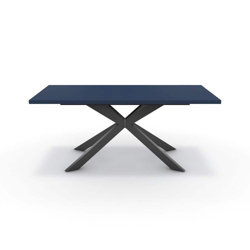 Étkezőasztal - Jama fekete lábbal - Tiroli kék, méret: 180x90