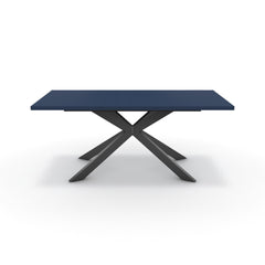 Étkezőasztal - Jama fekete lábbal - Tiroli kék, méret: 180x90