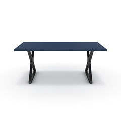Étkezőasztal - Mandira fekete lábbal - Tiroli kék, méret: 180x90