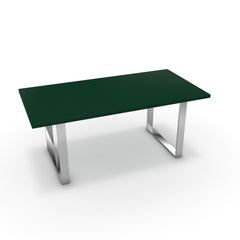 Étkezőasztal - Antara króm lábbal - Forest zöld, méret: 180x90