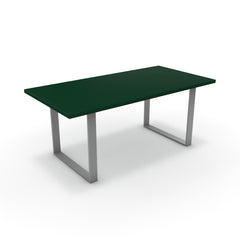 Étkezőasztal - Antara festett ezüst lábbal - Forest zöld, méret: 180x90